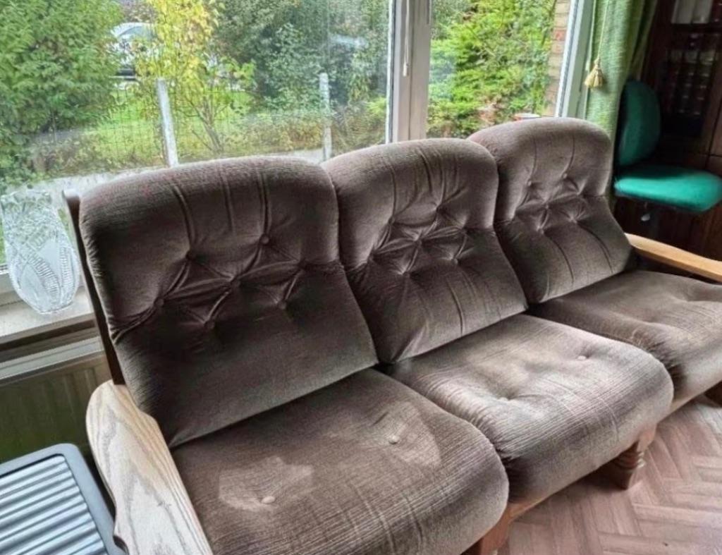 Klassieke eiken salon, Ophalen, Gebruikt, Klassiek- vol eik, 150 tot 200 cm