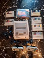 Super Nintendo-console + 6 topgames + 2 controllers enz..., Games en Spelcomputers, Ophalen of Verzenden, Zo goed als nieuw, Met 2 controllers