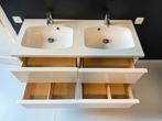 Detremmerie Badkamer meubel met 2 lavabo's + kranen, Ophalen, Gebruikt, 100 tot 150 cm, Minder dan 100 cm