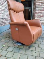 elektrische zetel fauteuil cognac kleur leder, Enlèvement, Utilisé