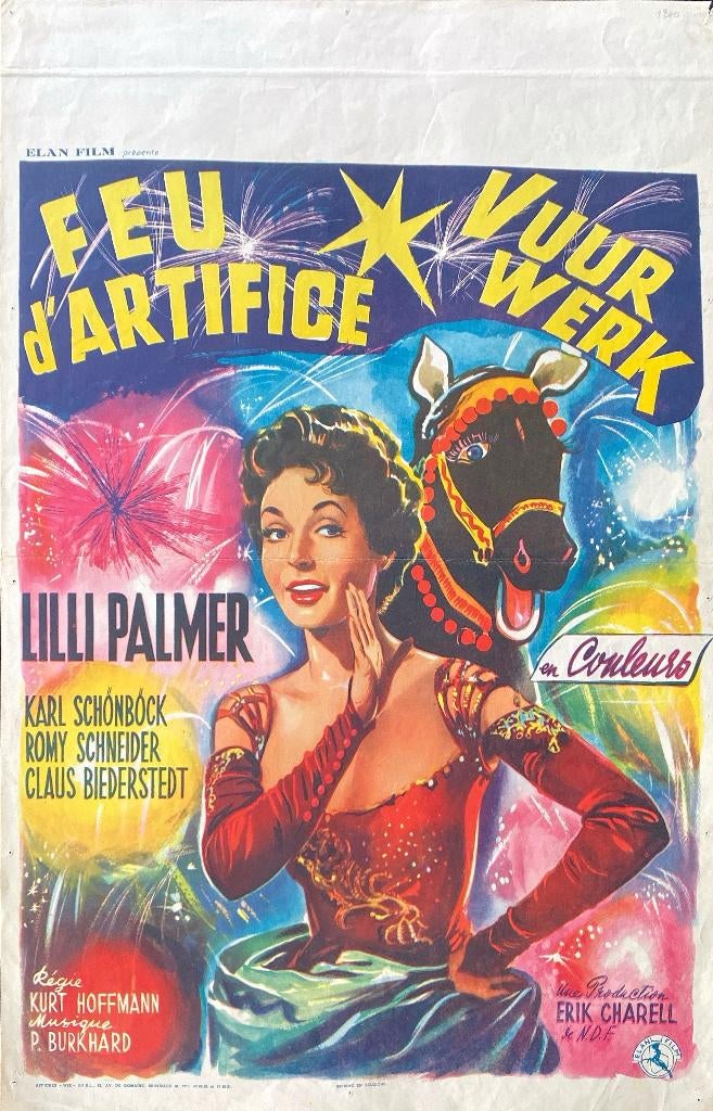 Posters voor de film „Feuerwerk” met Romy Schneider, Ophalen of Verzenden, A1 t/m A3, Film en Tv, Rechthoekig Staand