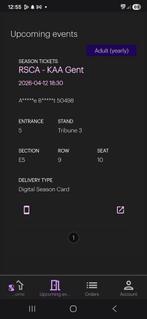 RSCA - KAA GENT 12/4 18.30, Tickets & Billets