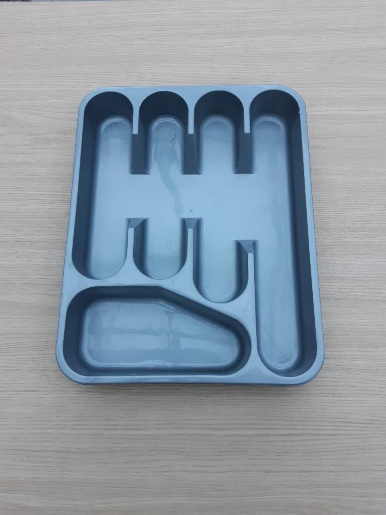 Een grijs bestekbakje voor in keukenlade, Ophalen of Verzenden, Gebruikt