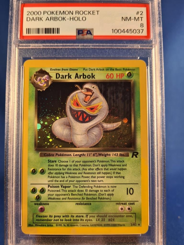 Dark Arbok 2/82 - Team Rocket (PSA 8), Envoi, Utilisé
