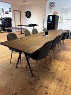 Grote Meeting Tafel + 8 Stoelen kantoor of vergaderruimte, Huis en Inrichting, Tafels | Eettafels, Ophalen, Zo goed als nieuw