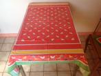 Rood tafelkleed 122 x 111 cm met 4 servietten 32 x 32 cm, Ophalen of Verzenden