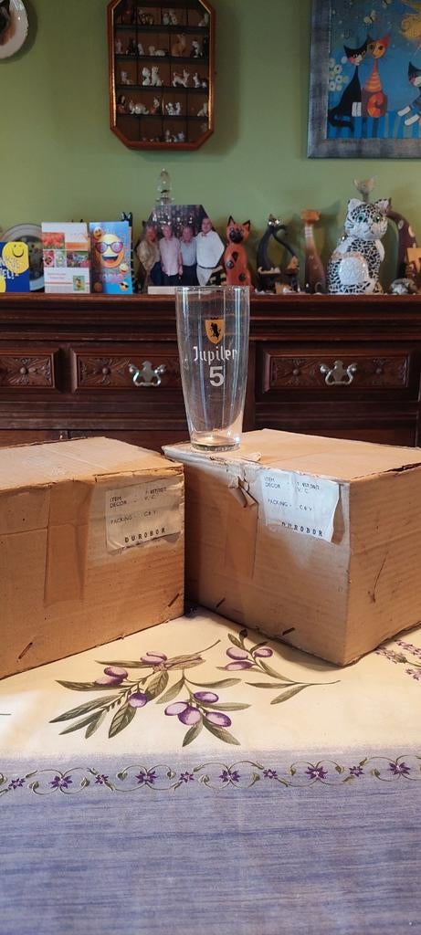 12 vintage glazen jupiler 5, Collections, Marques de bière, Enlèvement ou Envoi, Jupiler