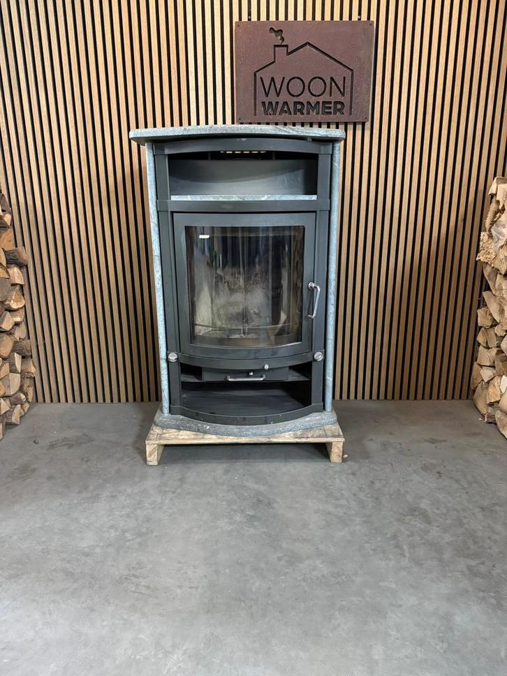 24077 Poêle à stéatite Kago Munich 7 kW, Maison & Meubles, Poêles, Utilisé, Autoportant, Poêle à bois, Bois, Enlèvement