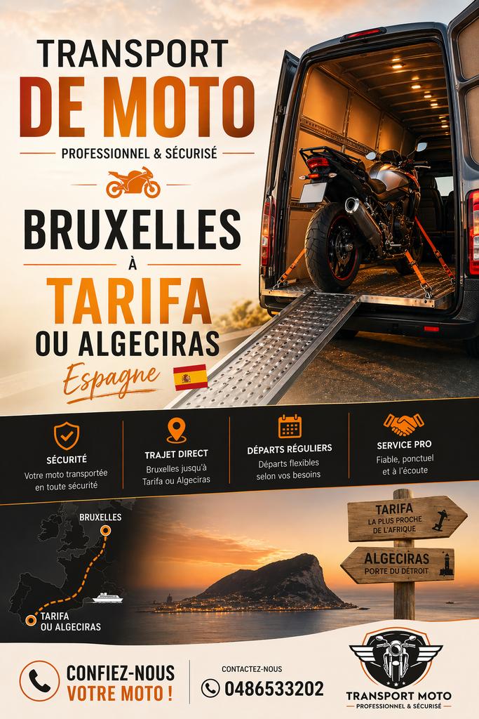 Transport de moto Espagne