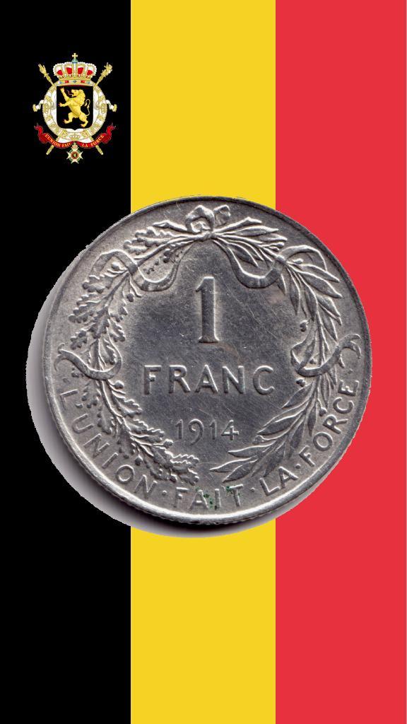 1 franc 1914 FR - Albert I (qualité), Timbres & Monnaies, Monnaies | Belgique, Monnaie en vrac, Argent, Argent, Envoi