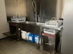vaatwasser + glazenvaatwasser en inox afwastafel, Zakelijke goederen, Horeca | Keukenapparatuur, Wassen en Drogen, Gebruikt, Ophalen