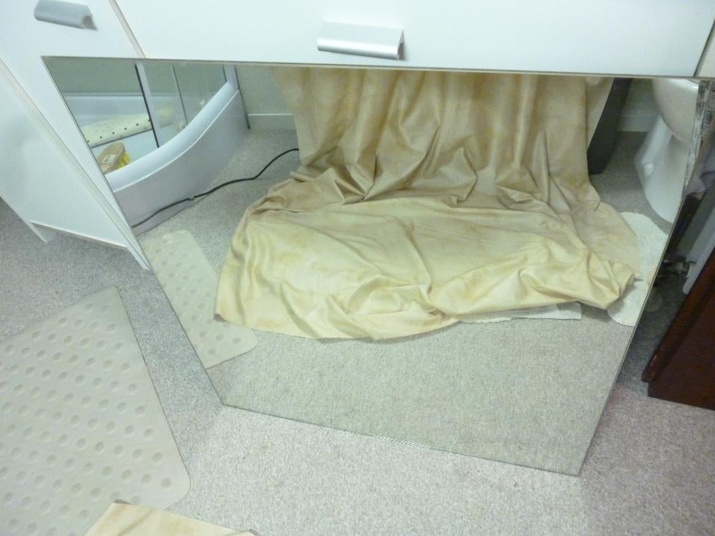 miroir à l'ancienne 72x65 4mm épais biseauté, Antiquités & Art, Enlèvement, Rectangulaire, 50 à 100 cm, Moins de 100 cm