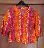 Vintage blouse met bloemenprint XL, Gedragen, Ophalen of Verzenden