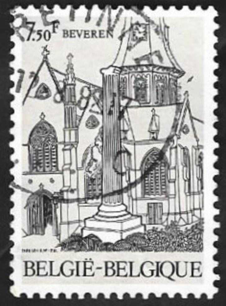 2 Postzegels België 1982 Toerisme, Postzegels en Munten, Postzegels | Europa | België, Gestempeld, Frankeerzegel, Overig, Gestempeld
