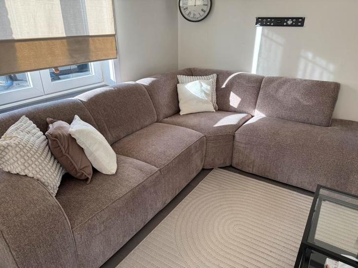 Hoeksalon, Taupe, Huis en Inrichting, Zetels | Complete zithoeken, Nieuw, Ophalen