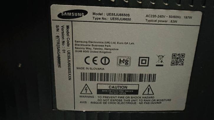 TV, TV, Hi-fi & Vidéo, Télévisions, Utilisé, LCD, 4k (UHD), Samsung, 100 Hz, Smart TV, Enlèvement