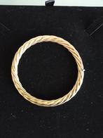 stijve gedraaide zilveren vergulde armband, Antiek en Kunst, Ophalen of Verzenden, Zilver