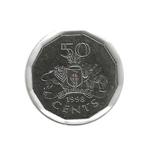 Swaziland, 50 Cents 1998., Postzegels en Munten, Munten | Afrika, Ophalen of Verzenden, Overige landen, Losse munt