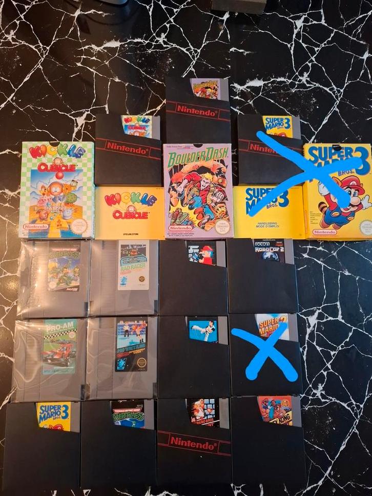 15 Nintendo Nes-spellen! Boulder Dash, Mario enz..., Games en Spelcomputers, Games | Nintendo NES, Zo goed als nieuw, Avontuur en Actie
