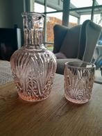 Vintage karaf met glas, Huis en Inrichting, Ophalen of Verzenden, Zo goed als nieuw, Glas