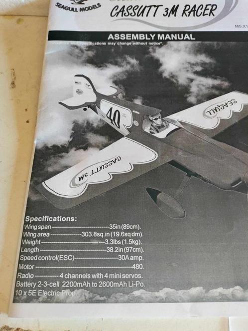 cassutt mini racer nieuw, Hobby en Vrije tijd, Modelbouw | Radiografisch | Vliegtuigen, Nieuw, Elektro, Ophalen