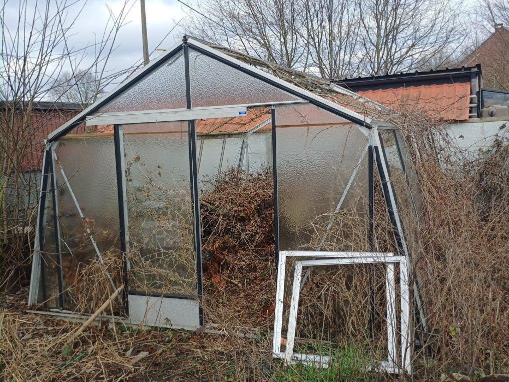 Serre groot 6 meter glas, Tuin en Terras, Kassen, Gebruikt, Kweekkas, Aluminium, Glas, Ophalen