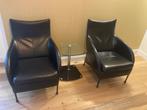 set design fauteuils zwart leder, Ophalen, Modern design, Gebruikt, Leer