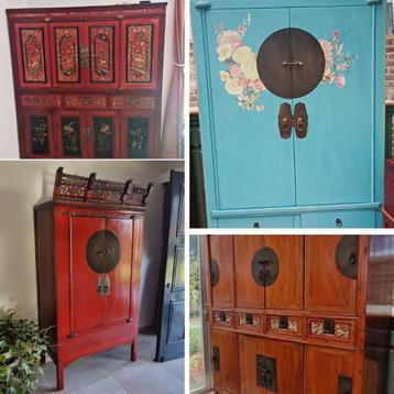 Assortiment Chinese kasten beschikbaar voor biedingen
