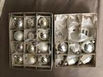 Vintage kerstballen zilverkleur 18 stuks, Diversen, Kerst, Ophalen of Verzenden, Zo goed als nieuw