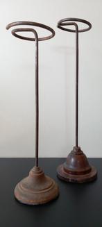 2 oude houten en metalen hoedenhouders 19e-begin 20e, Ophalen of Verzenden