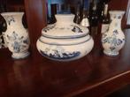 Set van 3 handgeschilderde Delfts blauwe keramiek – Vero, Antiek en Kunst, Ophalen of Verzenden