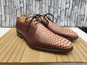 Floris van Bommel bruin croco herenschoenen - Mt 42 beschikbaar voor biedingen