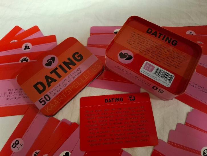 Dating - 50 kaarten met 100 vragen om het ijs te breken, Hobby & Loisirs créatifs, Jeux de société | Jeux de cartes, Utilisé, 1 ou 2 joueurs