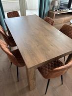 Tafel met 6 stoelen, Huis en Inrichting, Ophalen, Gebruikt, 4 tot 6 stoelen