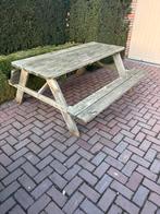 Picknick tafel met inklapbare banken, Tuin en Terras, Ophalen, Gebruikt, Inklapbaar, Rechthoekig