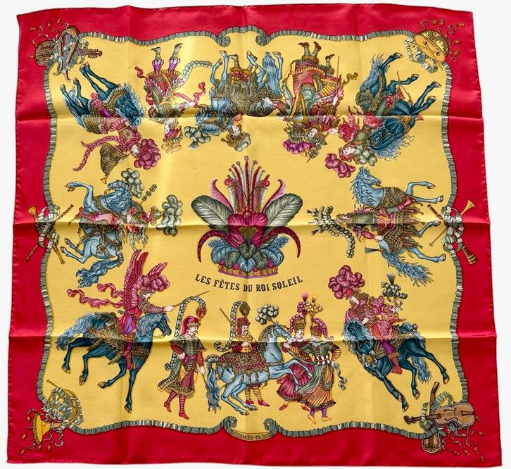 Les Fêtes du Roy Soleil, carré 90 Hermės, Kleding | Dames, Mutsen, Sjaals en Handschoenen, Nieuw, Sjaal, Ophalen of Verzenden