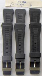 Bracelet sport NEWLIFE fin et strié en silicone, 18 mm, NEUF, Ophalen of Verzenden, Nieuw, Zwart, Kunststof of Plastic