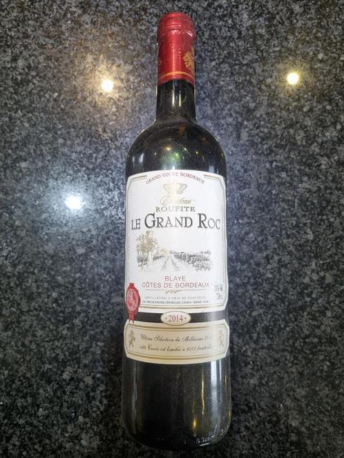 Château ROUFITE Le Grand Roc 2014, Collections, Vins, Comme neuf, Vin rouge, France, Pleine, Enlèvement