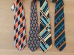 Assortiment merk stropdassen blauw met oranje accenten, Ophalen of Verzenden, Met patroon, Gedragen, Yves Saint Laurent