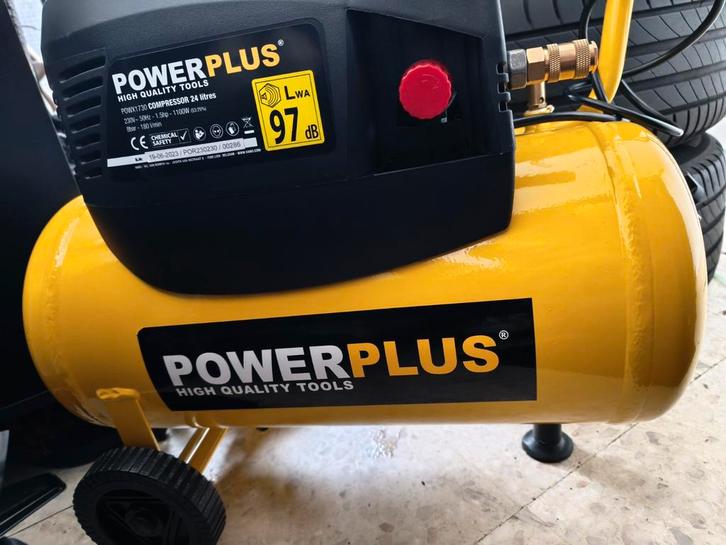 powerplus compressor te koop!, Doe-het-zelf en Bouw, Compressors, Nieuw, 6 tot 10 bar, Minder dan 25 liter, Olievrij, Ophalen
