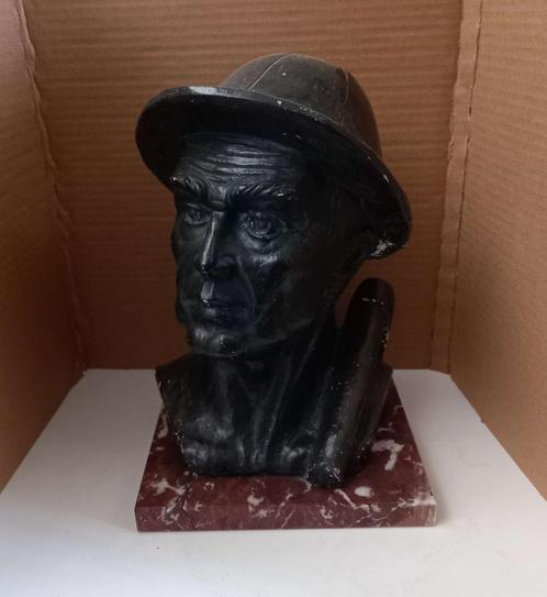 Johannes DOMMISSE (1878-1955), Plâtre Patiné D'un Mineur, Antiek en Kunst, Kunst | Beelden en Houtsnijwerken, Ophalen