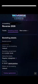 Tickets reverse 2026