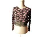(1)- pull femme t.XS noir rose - H£M -, Kleding | Dames, Truien en Vesten, H&M, Zwart, Ophalen of Verzenden, Zo goed als nieuw