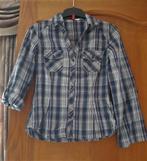 Blouse LM - Divided H&M - carreaux bleus - taille 36 - 2,50€, H&M, Taille 36 (S), Porté, Bleu