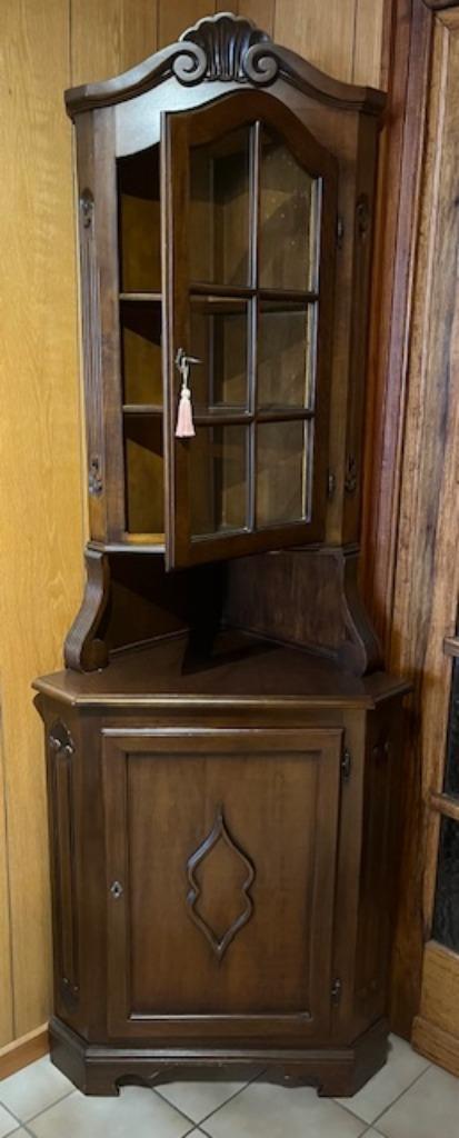 hoekkast, massieve kasten en Mechelse spiegel, Huis en Inrichting, Complete inboedels, Ophalen