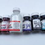 Zijdeschilderen: 9 flesjes deels gebruikte verf + fixeer., Hobby en Vrije tijd, Ophalen of Verzenden, Zo goed als nieuw