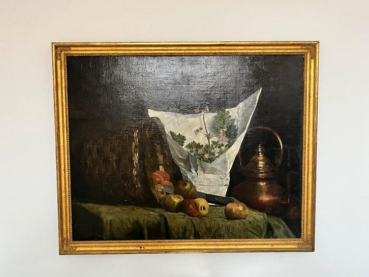 Stilleven / oud schilderij Franck Cinot, Antiek en Kunst, Kunst | Schilderijen | Klassiek, Ophalen