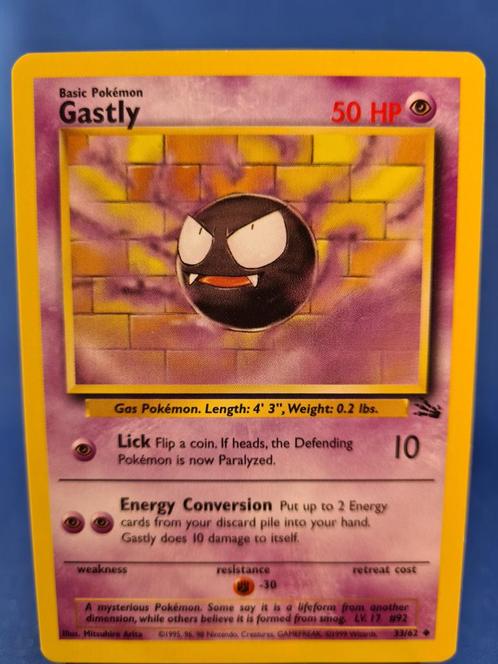 Gastly 33/62 - Fossil, Hobby en Vrije tijd, Verzamelkaartspellen | Pokémon, Zo goed als nieuw, Verzenden