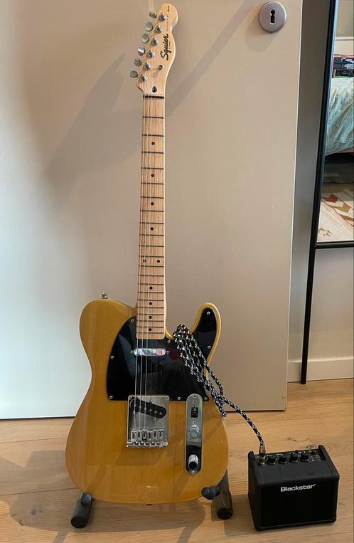 Squier Telecaster elektrische gitaar, Muziek en Instrumenten, Snaarinstrumenten | Gitaren | Elektrisch, Zo goed als nieuw, Solid body