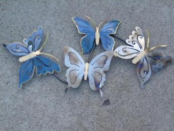 4 papillons en vol , fronton , décoration murale  nouveau, Enlèvement ou Envoi, Neuf